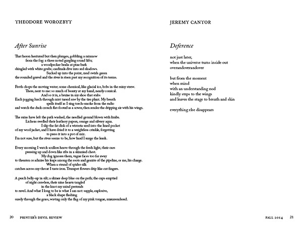Poems by Worozbyt and Cantor